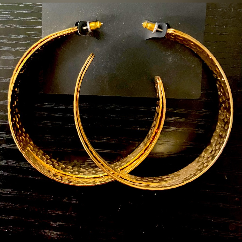 Circular Gold Plated Earrings